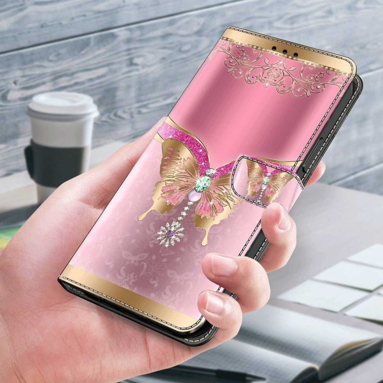For Xiaomi Redmi Note 9 Crystal 3D Shockproof Protective Leather Phone Case(Pink Bottom Butterfly) - free shipping - PMC TechLife - Order now!