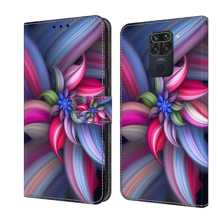 For Xiaomi Redmi Note 9 Crystal 3D Shockproof Protective Leather Phone Case(Colorful Flower) - free shipping - PMC TechLife - Order now!