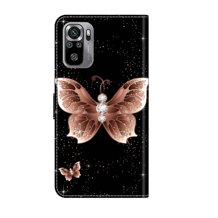 For Xiaomi Redmi Note 10 4G Crystal 3D Shockproof Protective Leather Phone Case(Pink Diamond Butterfly) - free shipping - PMC TechLife - Order now!