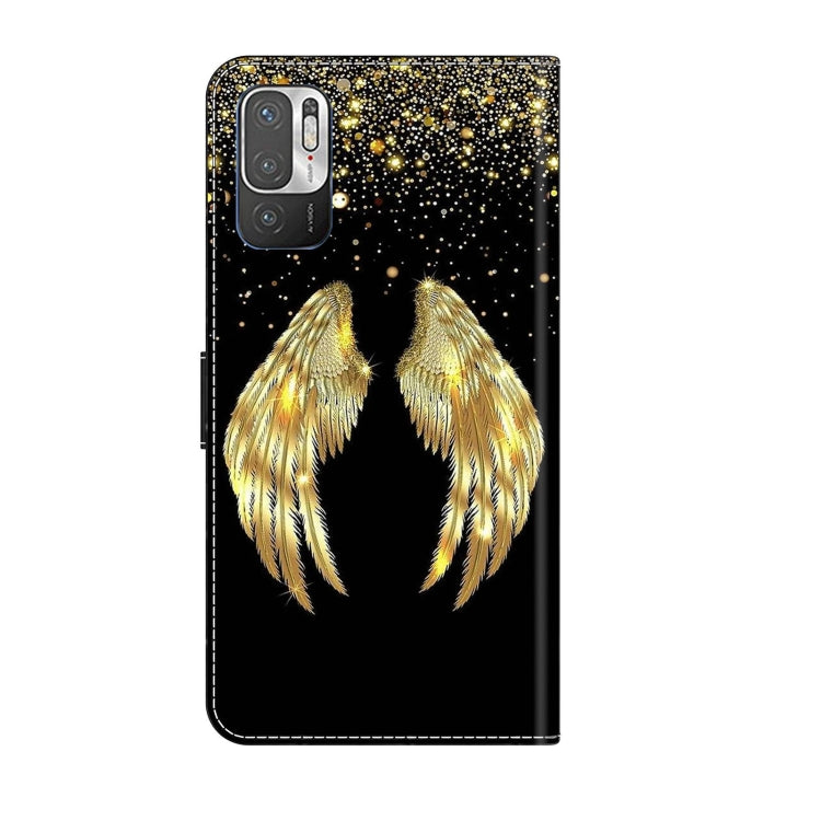 For Xiaomi Redmi Note 10 5G Crystal 3D Shockproof Protective Leather Phone Case(Golden Wings) - free shipping - PMC TechLife - Order now!