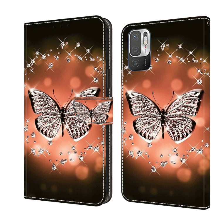 For Xiaomi Redmi Note 10 5G Crystal 3D Shockproof Protective Leather Phone Case(Crystal Butterfly) - Xiaomi Cases by PMC Jewellery | Online Shopping South Africa | PMC Jewellery