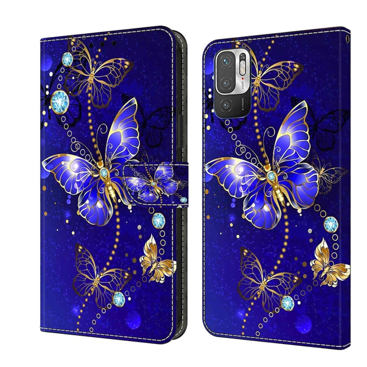 For Xiaomi Redmi Note 10 5G Crystal 3D Shockproof Protective Leather Phone Case(Diamond Butterfly) - Xiaomi Cases by PMC Jewellery | Online Shopping South Africa | PMC Jewellery