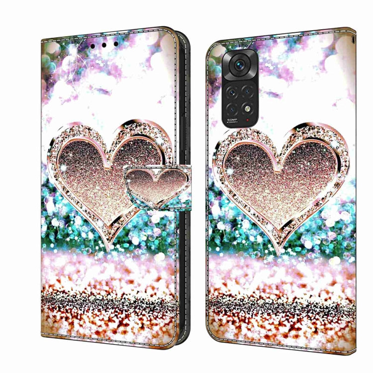 For Xiaomi Redmi Note 11 Global Crystal 3D Shockproof Protective Leather Phone Case(Pink Diamond Heart) - free shipping - PMC TechLife - Order now!