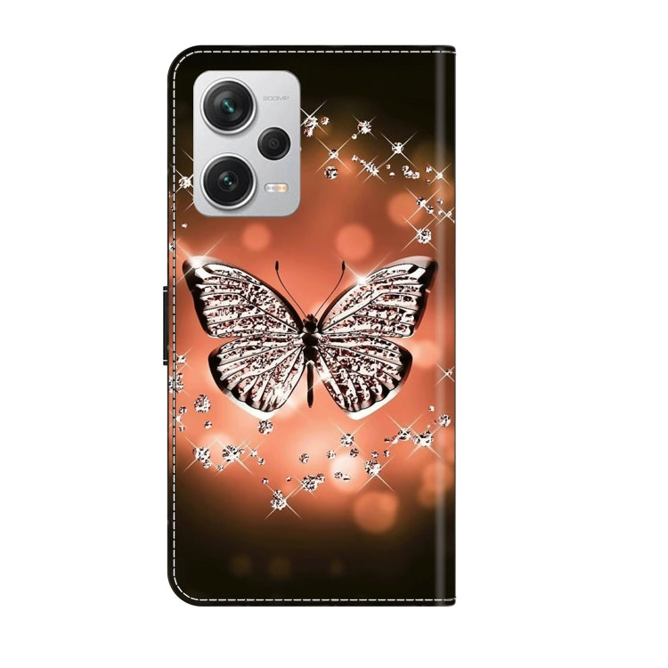 For Xiaomi Redmi Note 12 Pro+ Crystal 3D Shockproof Protective Leather Phone Case(Crystal Butterfly) - Xiaomi Cases by PMC Jewellery | Online Shopping South Africa | PMC Jewellery