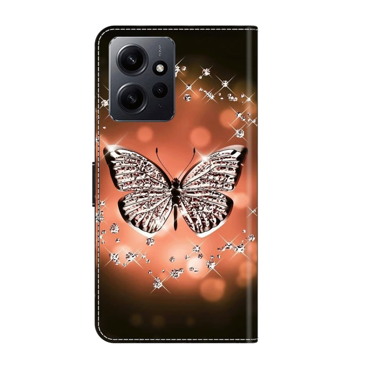 For Xiaomi Redmi Note 12 4G Crystal 3D Shockproof Protective Leather Phone Case(Crystal Butterfly) - free shipping - PMC TechLife - Order now!