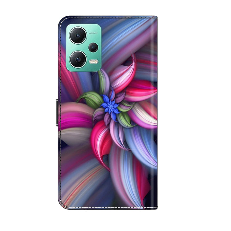 For Xiaomi Redmi Note 12 5G Global / Poco X5 Crystal 3D Shockproof Protective Leather Phone Case(Colorful Flower) - Xiaomi Cases by PMC Jewellery | Online Shopping South Africa | PMC Jewellery