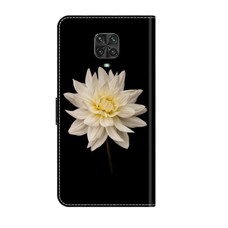 For Xiaomi Redmi Note 9 Pro Crystal 3D Shockproof Protective Leather Phone Case(White Flower) - Xiaomi Cases by PMC Jewellery | Online Shopping South Africa | PMC Jewellery