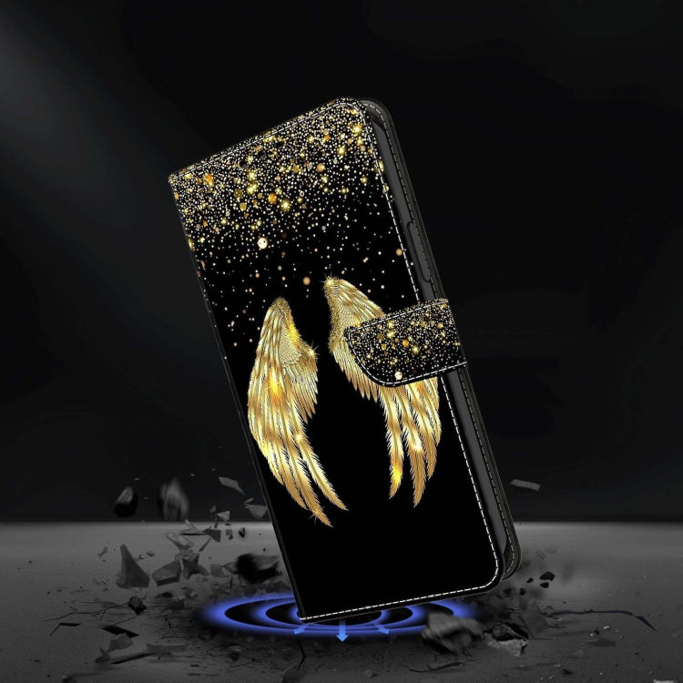 For Xiaomi Redmi Note 9 Pro Crystal 3D Shockproof Protective Leather Phone Case(Golden Wings) - Xiaomi Cases by PMC Jewellery | Online Shopping South Africa | PMC Jewellery