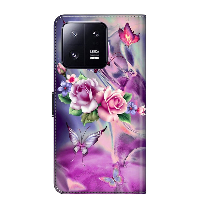 For Xiaomi 13 Pro Crystal 3D Shockproof Protective Leather Phone Case(Butterfly) - 13 Pro Cases by PMC Jewellery | Online Shopping South Africa | PMC Jewellery