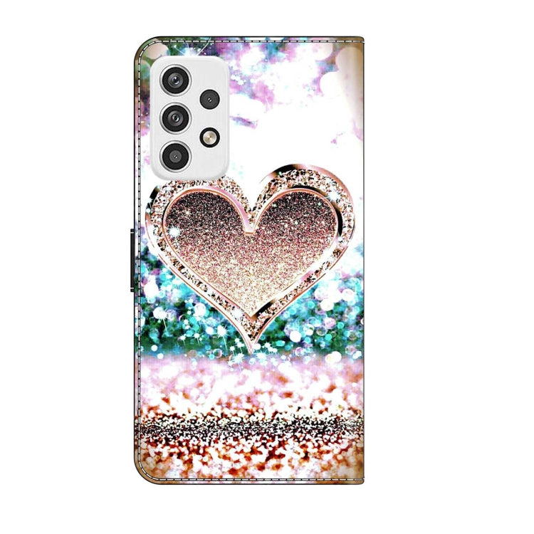 For Samsung Galaxy A23 5G Crystal 3D Shockproof Protective Leather Phone Case(Pink Diamond Heart) - free shipping - PMC TechLife - Order now!