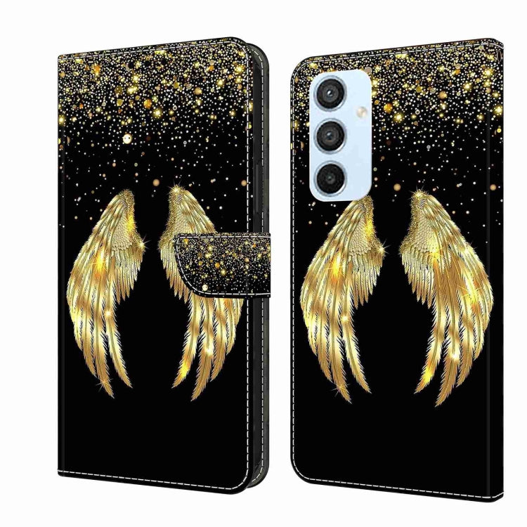 For Samsung Galaxy A54 5G Crystal 3D Shockproof Protective Leather Phone Case(Golden Wings) - free shipping - PMC TechLife - Order now!