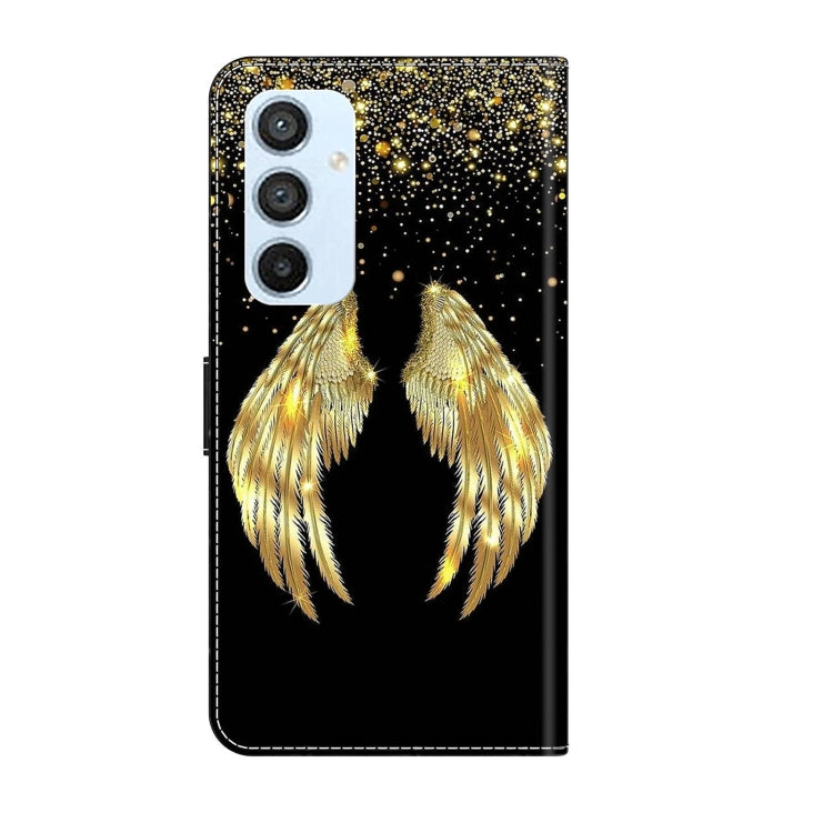 For Samsung Galaxy A54 5G Crystal 3D Shockproof Protective Leather Phone Case(Golden Wings) - free shipping - PMC TechLife - Order now!