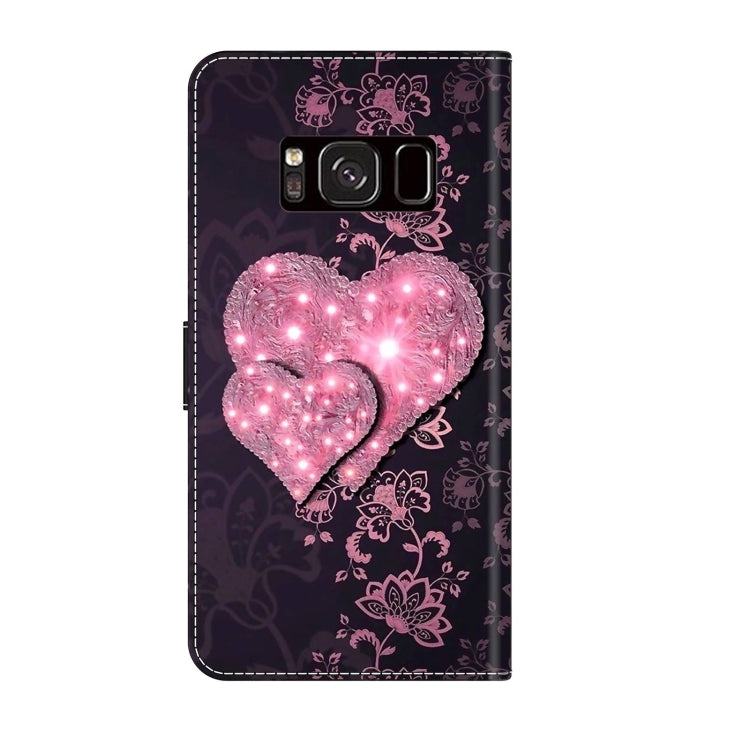 For Samsung Galaxy S8 Crystal 3D Shockproof Protective Leather Phone Case(Lace Love) - free shipping - PMC TechLife - Order now!