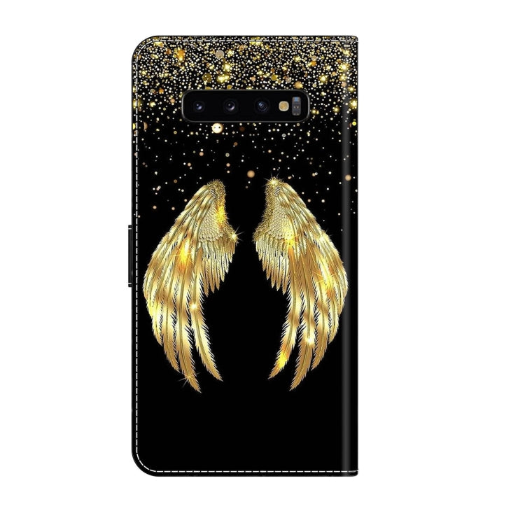 For Samsung Galaxy S10+ Crystal 3D Shockproof Protective Leather Phone Case(Golden Wings) - free shipping - PMC TechLife - Order now!