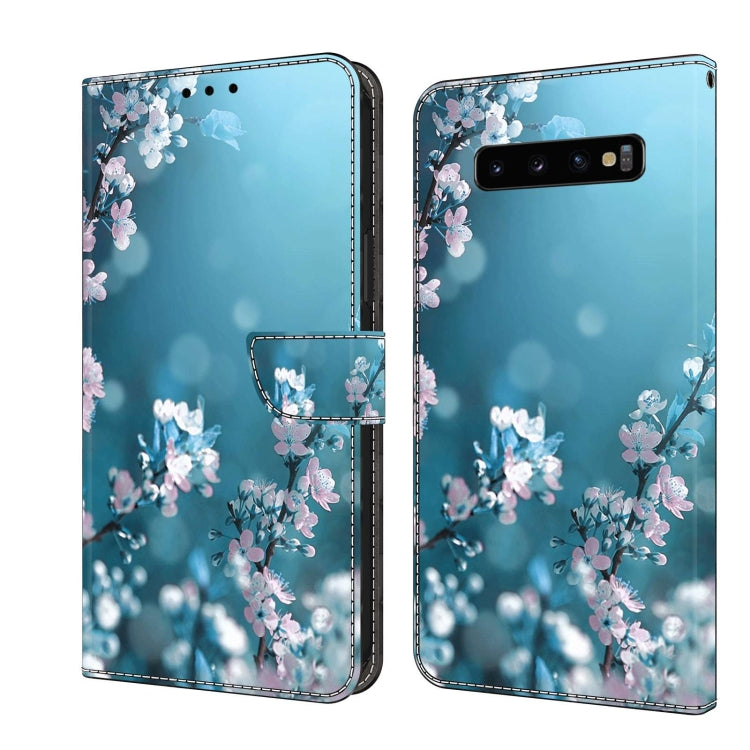 For Samsung Galaxy S10+ Crystal 3D Shockproof Protective Leather Phone Case(Plum Flower) - free shipping - PMC TechLife - Order now!