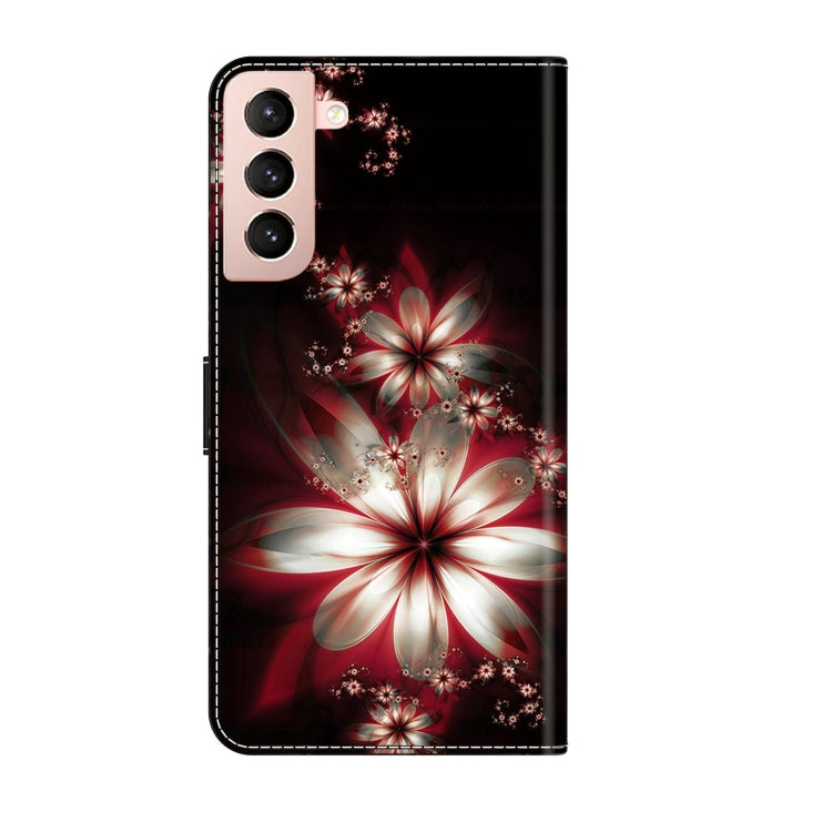 For Samsung Galaxy S21 Crystal 3D Shockproof Protective Leather Phone Case(Fantastic Flower) - free shipping - PMC TechLife - Order now!