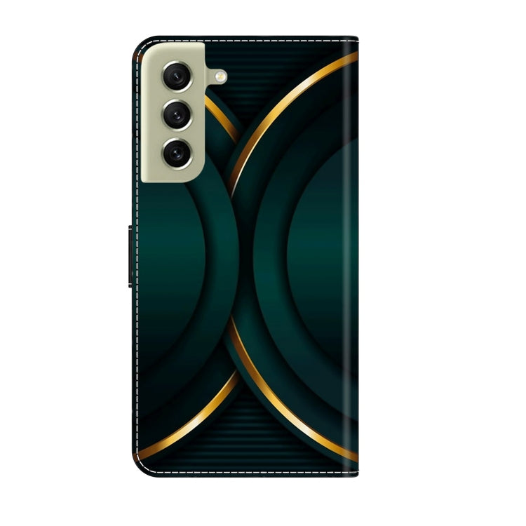 For Samsung Galaxy S21 FE 5G Crystal 3D Shockproof Protective Leather Phone Case(Gold Outline) - free shipping - PMC TechLife - Order now!