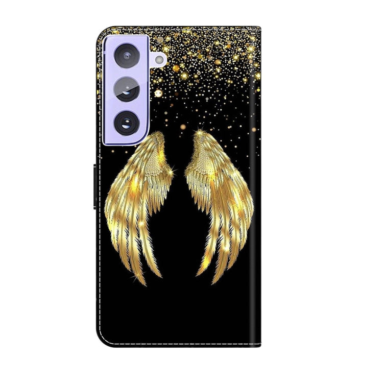 For Samsung Galaxy S21+ Crystal 3D Shockproof Protective Leather Phone Case(Golden Wings) - free shipping - PMC TechLife - Order now!