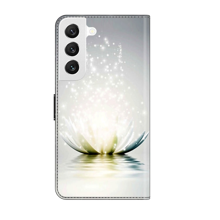 For Samsung Galaxy S22 Crystal 3D Shockproof Protective Leather Phone Case(Light Lotus) - free shipping - PMC TechLife - Order now!