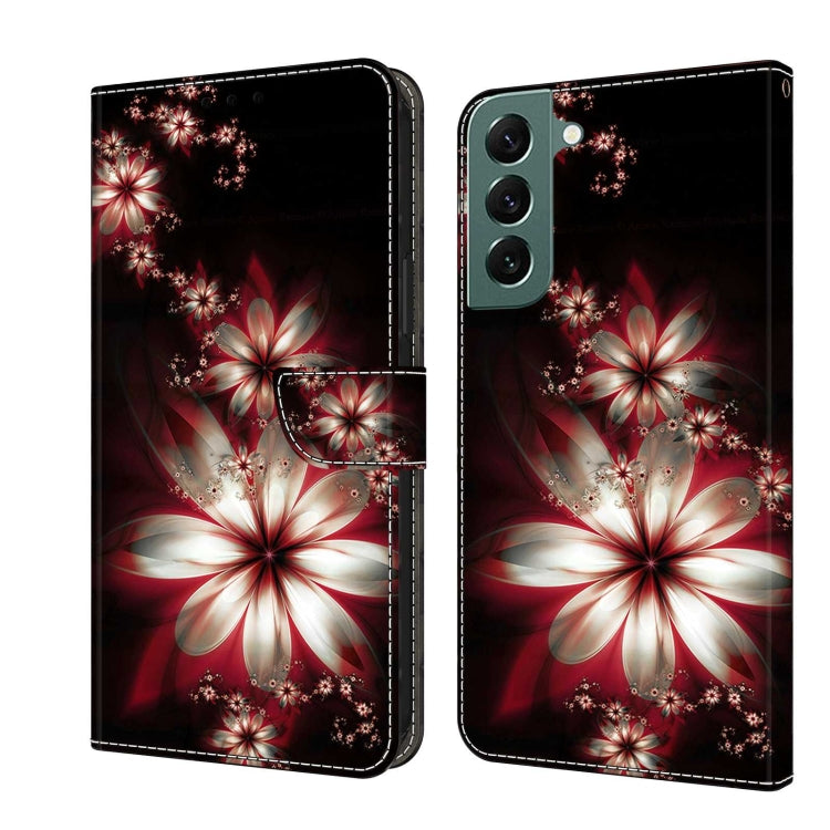 For Samsung Galaxy S22+ Crystal 3D Shockproof Protective Leather Phone Case(Fantastic Flower) - free shipping - PMC TechLife - Order now!