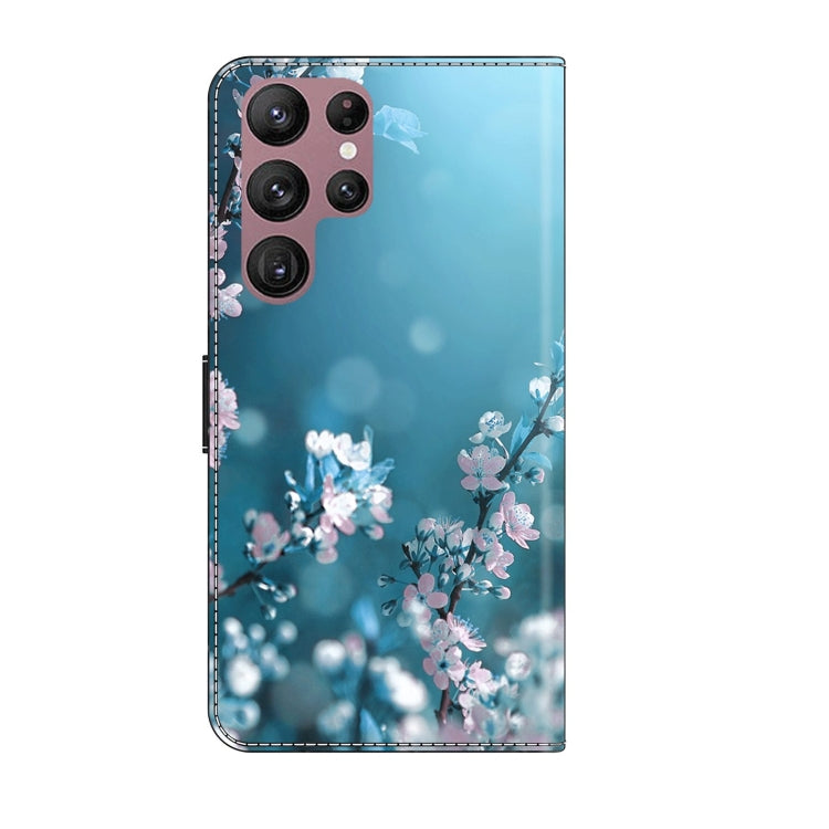 For Samsung Galaxy S22 Ultra Crystal 3D Shockproof Protective Leather Phone Case(Plum Flower) - free shipping - PMC TechLife - Order now!