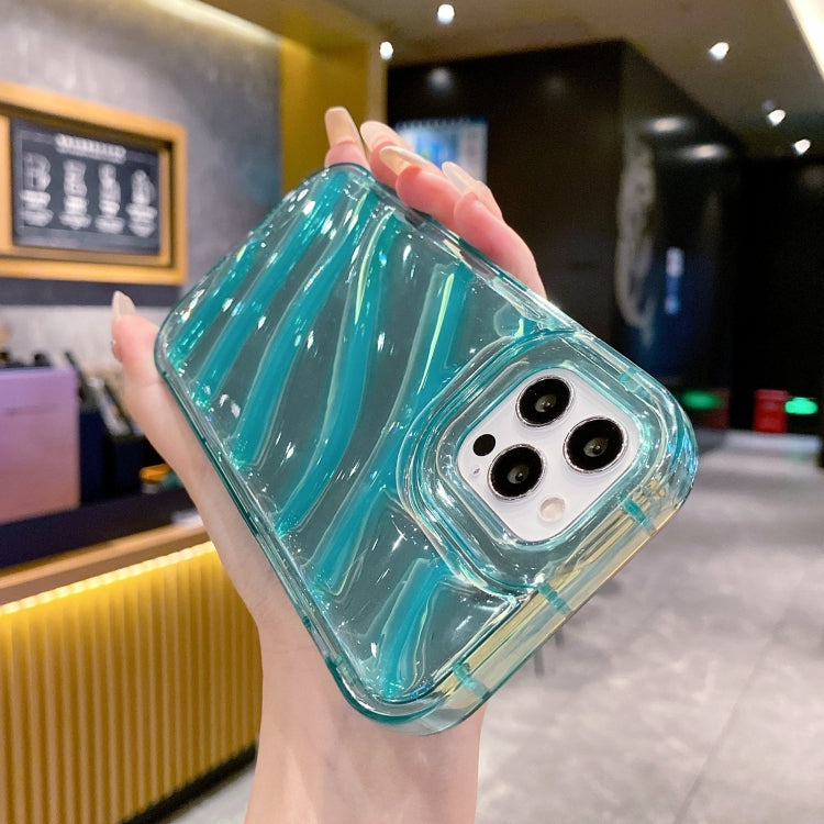For iPhone 11 Pro Laser Sequin Waves TPU Phone Case(Blue) - free shipping - PMC TechLife - Order now!