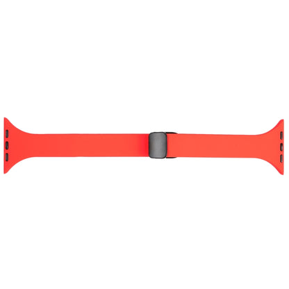 For Apple Watch 6 40mm Magnetic Buckle Slim Silicone Watch Band(Red) - Watch Bands by PMC Jewellery | Online Shopping South Africa | PMC Jewellery