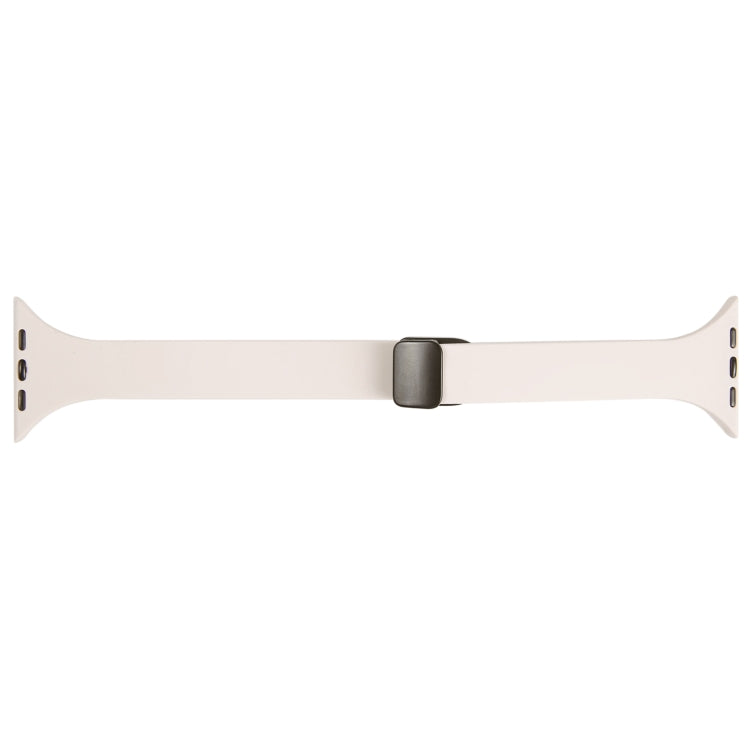 For Apple Watch 4 44mm Magnetic Buckle Slim Silicone Watch Band(Starlight) - Watch Bands by PMC TechLife | Online Shopping South Africa | PMC TechLife