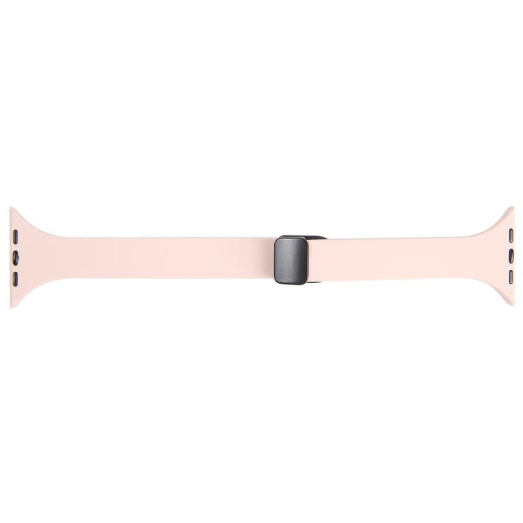 For Apple Watch 3 38mm Magnetic Buckle Slim Silicone Watch Band(Pink) - Watch Bands by PMC Jewellery | Online Shopping South Africa | PMC Jewellery