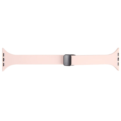 For Apple Watch 3 38mm Magnetic Buckle Slim Silicone Watch Band(Pink) - Watch Bands by PMC Jewellery | Online Shopping South Africa | PMC Jewellery