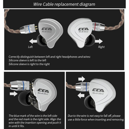 CCA CCA-C10 3.5mm Gold Plated Plug Ten Unit Hybrid Wire-controlled In-ear Earphone, Type:without Mic(Sapphire Cyan) - In Ear Wired Earphone by CCA | Online Shopping South Africa | PMC Jewellery | Buy Now Pay Later Mobicred