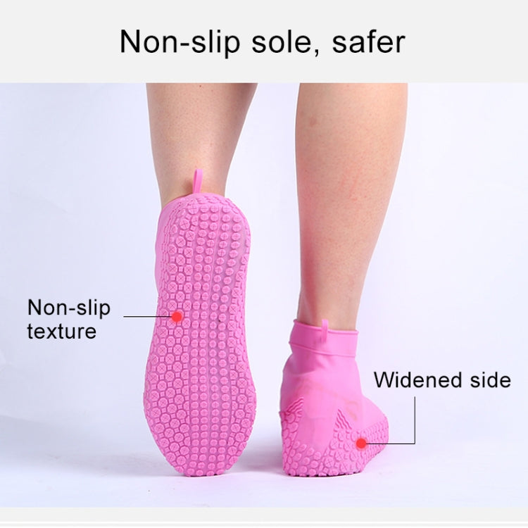 Silicone Non-slip Thickened Wear-resistant Waterproof Shoe Boots Cover, Size:M(Black) - Rainshoes & Shoe Covers by PMC TechLife | Online Shopping South Africa | PMC TechLife | Buy Now Pay Later Mobicred
