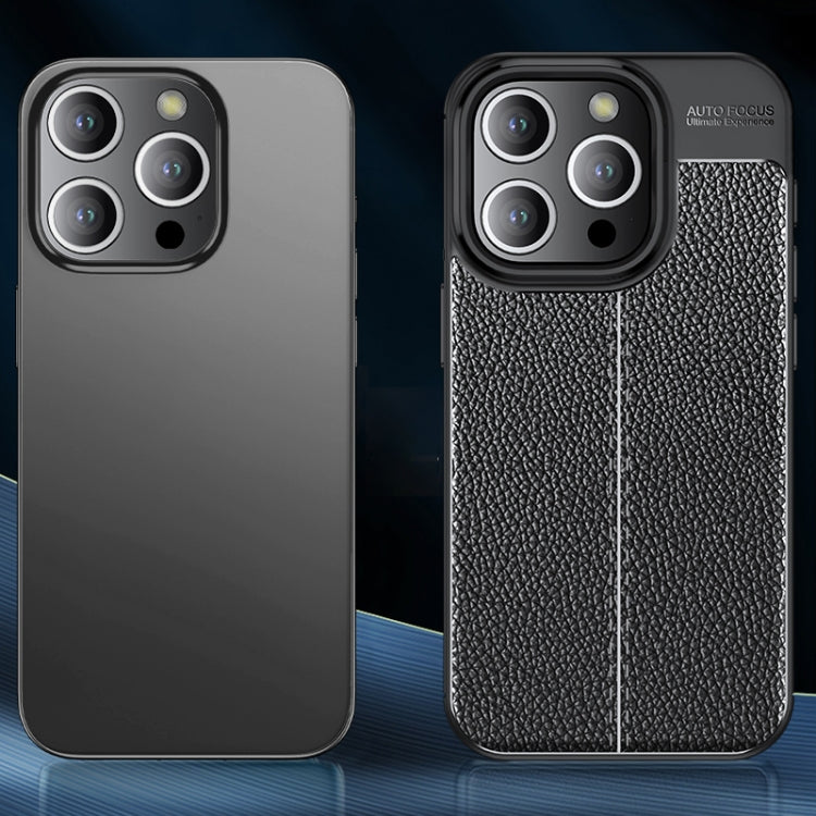 For iPhone 15 Pro Max Litchi Texture Shockproof TPU Phone Case(Blue) - free shipping - PMC TechLife - Order now!
