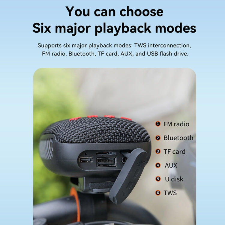 T&G TG-392 Outdoor Bicycle TWS Wireless Bluetooth IPX5 Waterproof Speaker(Dark Green) - Waterproof Speaker by T&G | Online Shopping South Africa | PMC TechLife | Buy Now Pay Later Mobicred