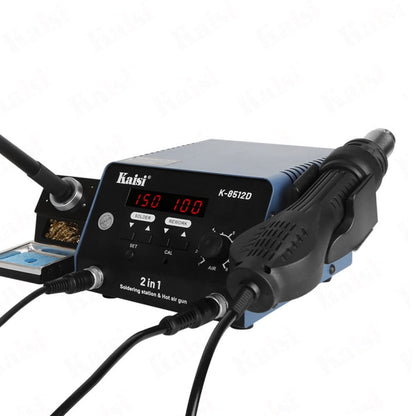 Kaisi 8512D 2 in 1 Smart Digital Display Hot Air Gun Soldering Iron Rework Station, Plug:US - Soldering Iron Set by Kaisi | Online Shopping South Africa | PMC Jewellery | Buy Now Pay Later Mobicred