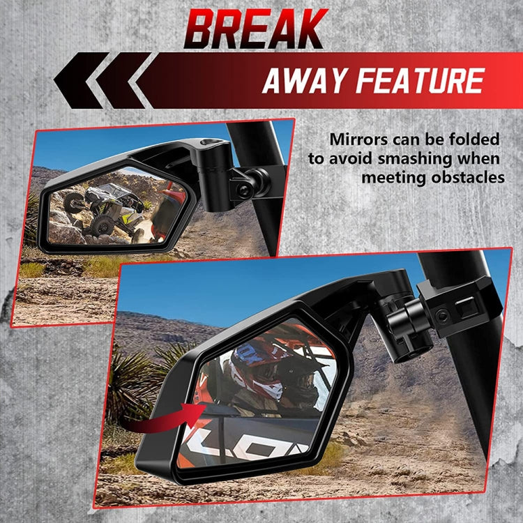 For Can-Am BRP UTV Maverick X3 Off-Road Vehicle Rearview Mirror, Model:UTV-17B Upgrade - Convex Mirror & Accessories by PMC TechLife | Online Shopping South Africa | PMC TechLife