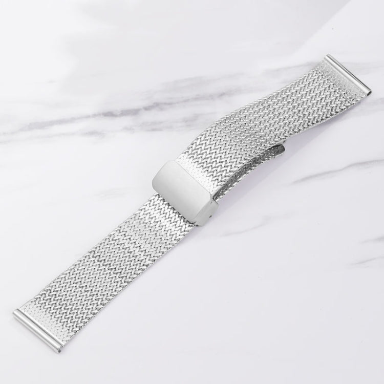 For Apple Watch 7 45mm Magnetic Buckle Herringbone Mesh Metal Watch Band(Starlight) - Watch Bands by PMC Jewellery | Online Shopping South Africa | PMC Jewellery