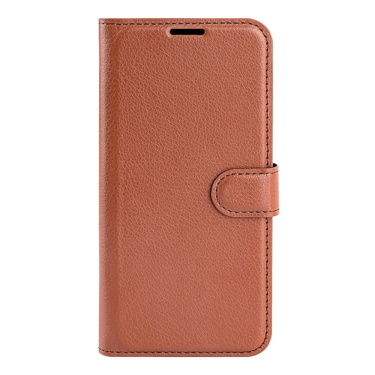 For Samsung Galaxy A14 5G Litchi Texture Horizontal Flip Phone Case with Holder(Brown) - free shipping - PMC TechLife - Order now!
