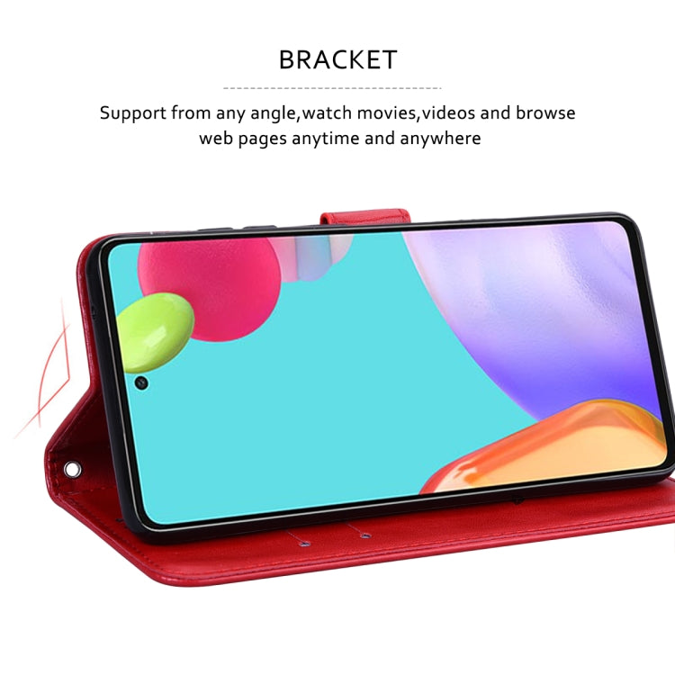 For Samsung Galaxy A14 4G / 5G Rose Embossed Flip PU Leather Phone Case(Red) - free shipping - PMC TechLife - Order now!