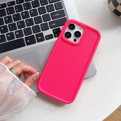 For iPhone 14 Pro Shockproof Frame Frosted TPU Phone Case(Rose Red) - iPhone 14 Pro Cases by PMC Jewellery | Online Shopping South Africa | PMC Jewellery