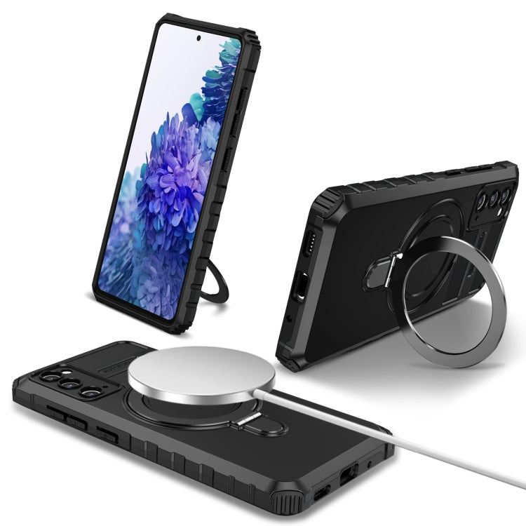 For Samsung Galaxy S20 FE MagSafe Magnetic Holder Phone Case(Black) - free shipping - PMC TechLife - Order now!