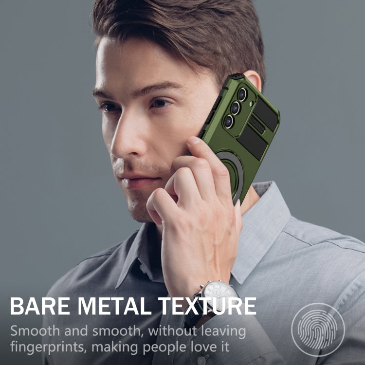 For Samsung Galaxy S21 FE 5G MagSafe Magnetic Holder Phone Case(Green) - free shipping - PMC TechLife - Order now!