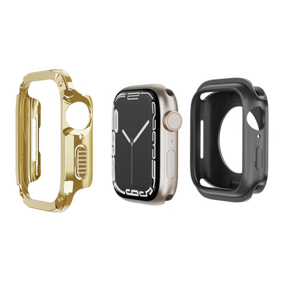 For Apple Watch Series 6 / 5 / 4 / SE 40mm 2-in-1 PC Hybrid TPU Armor Watch Case(Gold) - Watch Cases by PMC Jewellery | Online Shopping South Africa | PMC Jewellery