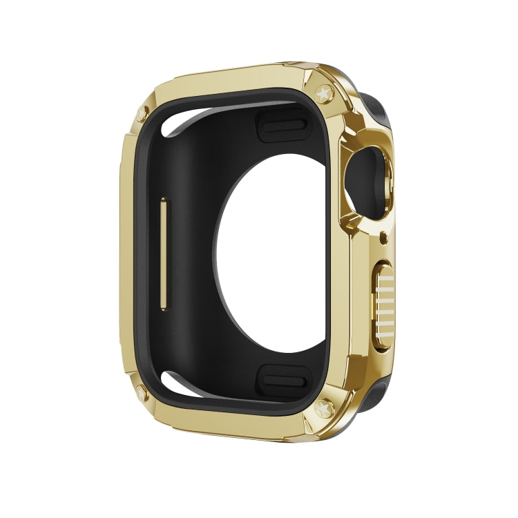 For Apple Watch Series 6 / 5 / 4 / SE 40mm 2-in-1 PC Hybrid TPU Armor Watch Case(Gold) - Watch Cases by PMC Jewellery | Online Shopping South Africa | PMC Jewellery