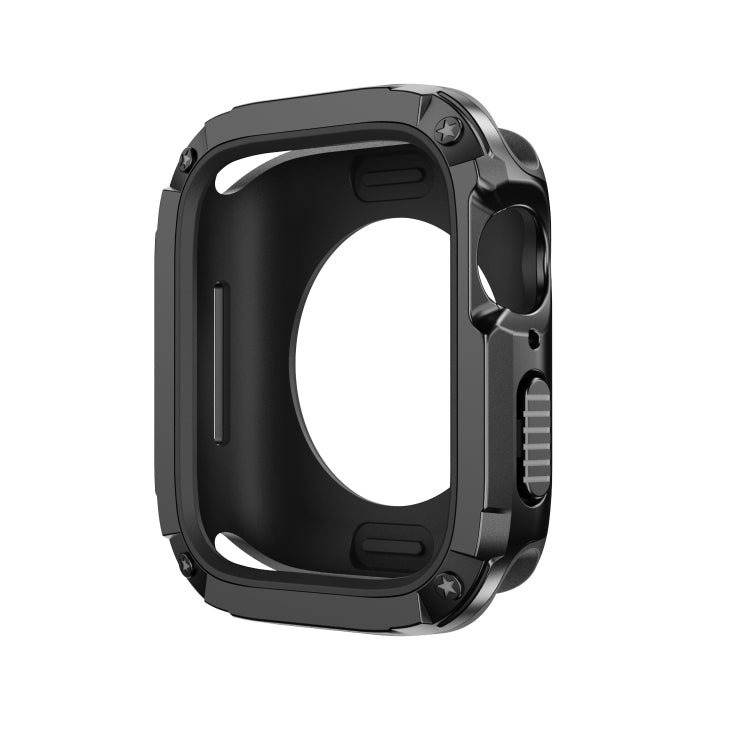 For Apple Watch Series 6 / 5 / 4 / SE 44mm 2-in-1 PC Hybrid TPU Armor Watch Case(Black) - Watch Cases by PMC Jewellery | Online Shopping South Africa | PMC Jewellery