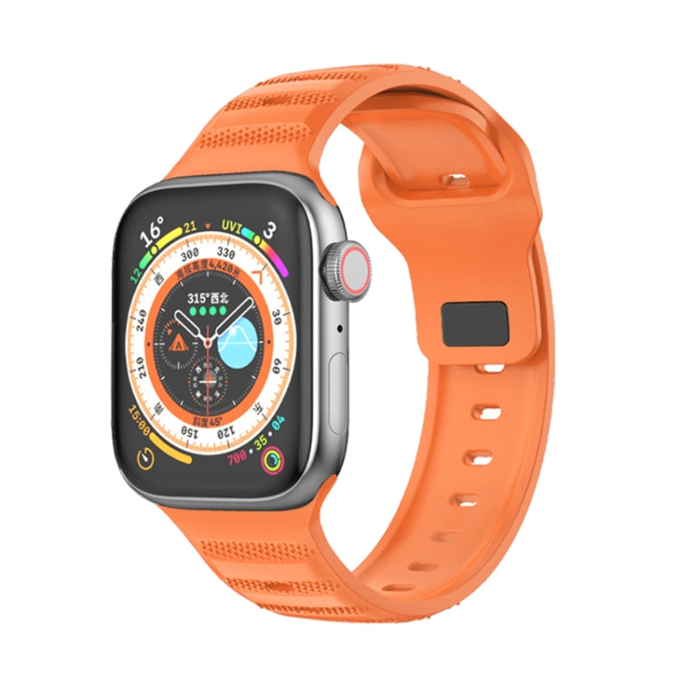 For Apple Watch 8 41mm Dot Texture Fluororubber Watch Band(Orange) - Watch Bands by PMC TechLife | Online Shopping South Africa | PMC TechLife