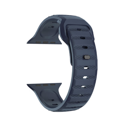 For Apple Watch 7 41mm Dot Texture Fluororubber Watch Band(Midnight Blue) - Watch Bands by PMC Jewellery | Online Shopping South Africa | PMC Jewellery