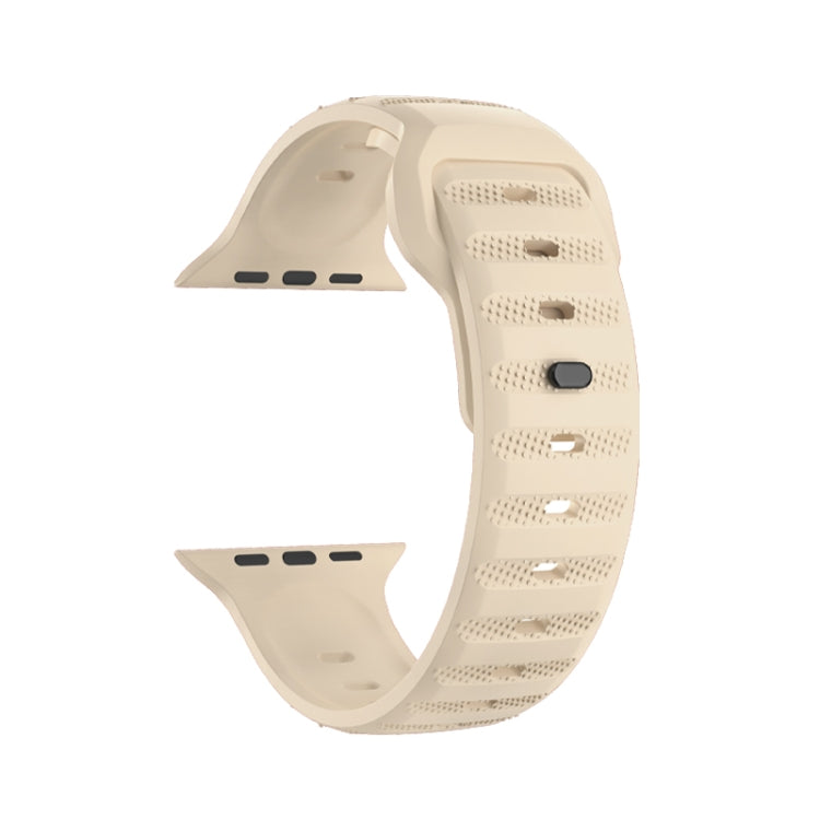 For Apple Watch SE 40mm Dot Texture Fluororubber Watch Band(Starlight) - Watch Bands by PMC TechLife | Online Shopping South Africa | PMC TechLife