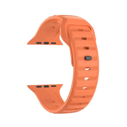 For Apple Watch 6 40mm Dot Texture Fluororubber Watch Band(Orange) - Watch Bands by PMC Jewellery | Online Shopping South Africa | PMC Jewellery