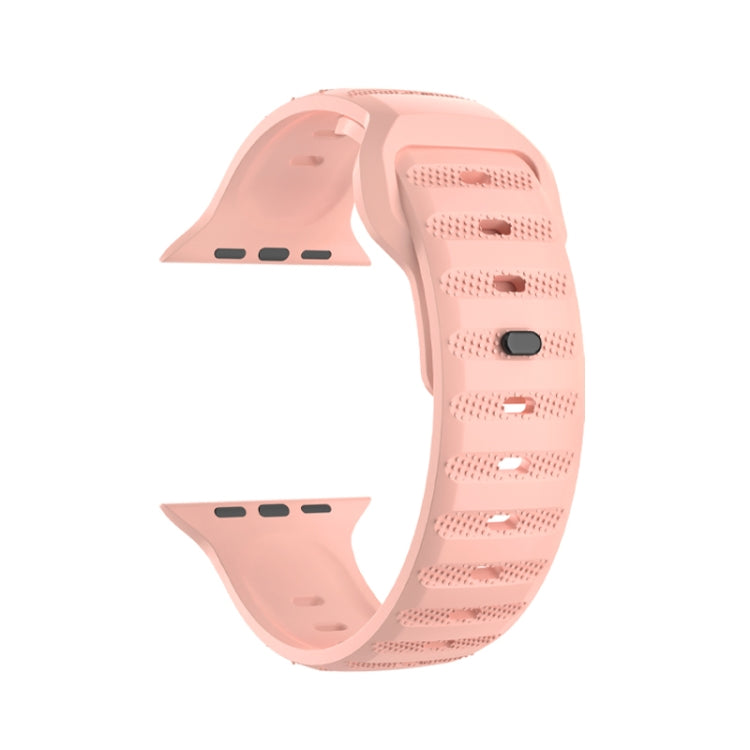 For Apple Watch 5 40mm Dot Texture Fluororubber Watch Band(Nebula Pink) - Watch Bands by PMC TechLife | Online Shopping South Africa | PMC TechLife